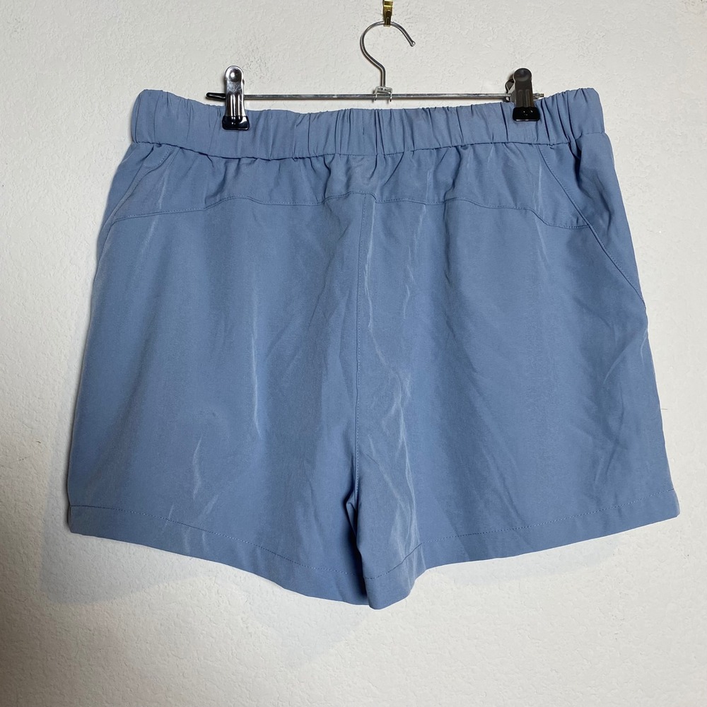 Halara Athletic Shorts L Blue Womens Gorpcore Elastic Waist Drawstring Pockets - Picture 2 of 7